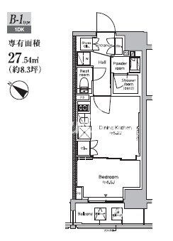 プラウドフラット日本橋大伝馬町の物件間取画像