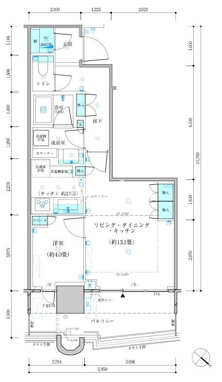 パークタワー勝どきミッドの物件間取画像