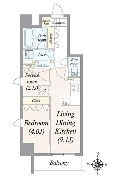 プライマル両国（旧グランパセオ両国III）の物件間取画像