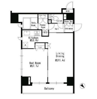 パークルージュ赤坂檜町の物件間取画像