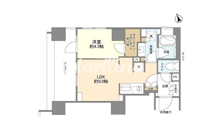 パークリュクス虎ノ門の物件間取画像