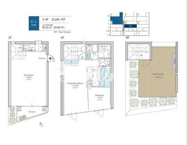 オーブ虎ノ門（AUBE虎ノ門）の物件間取画像
