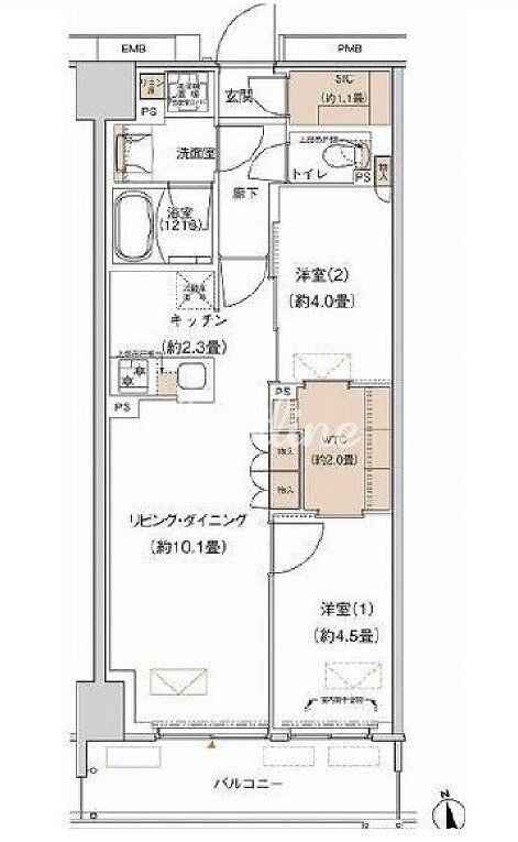 プライムネクサス大森北の物件間取画像