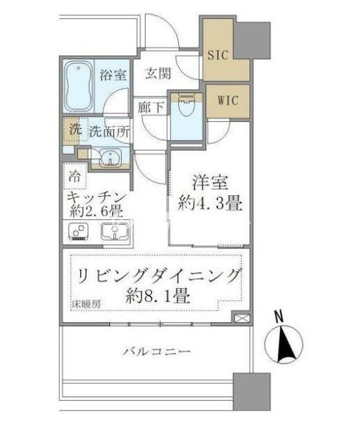 白金ザ・スカイ西棟の物件間取画像