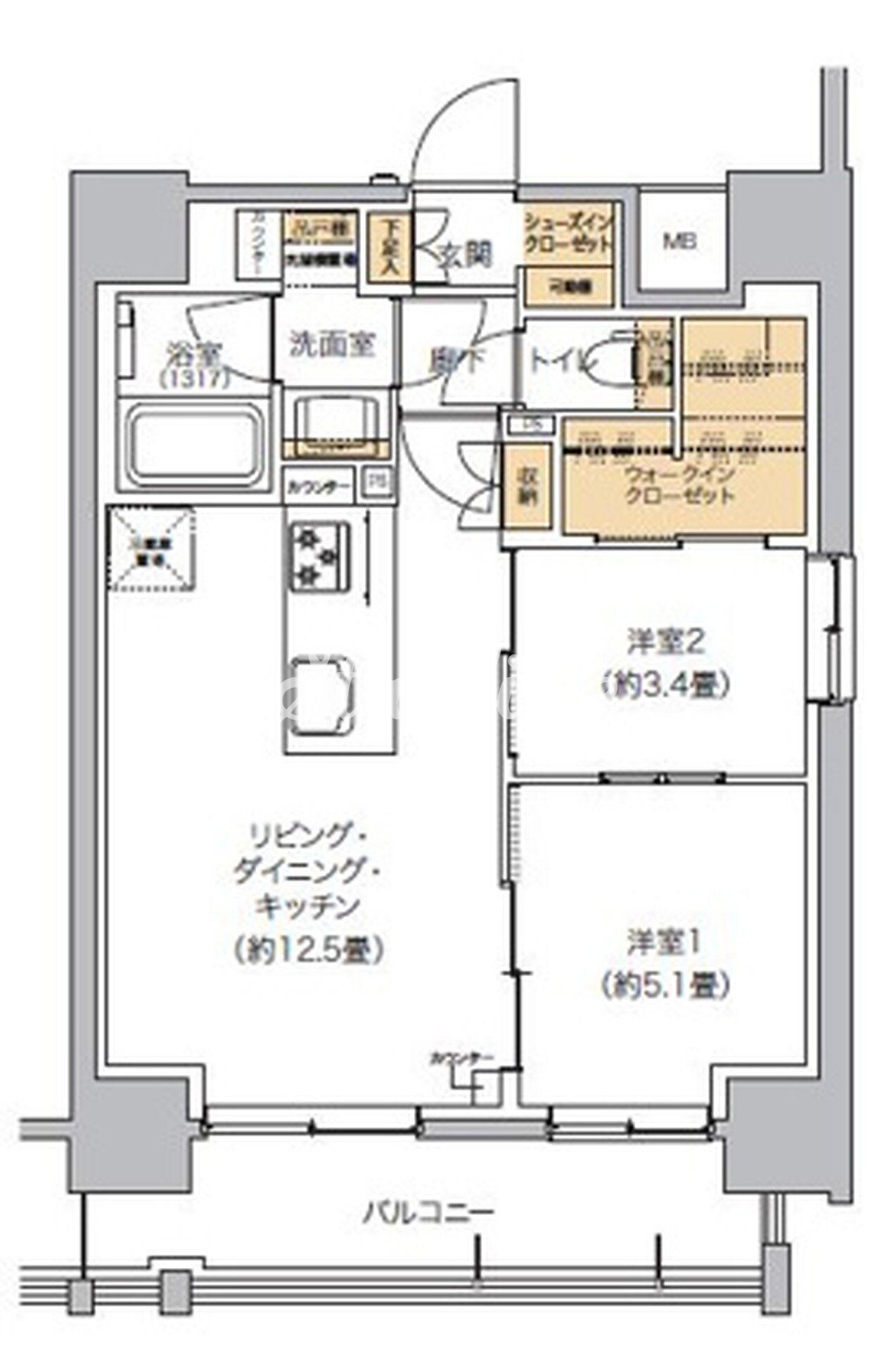 リビオメゾン芝浦の物件間取画像