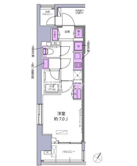 シティハウス東麻布の物件間取画像