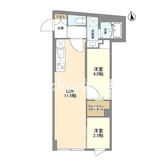 ウェルスクエア学芸大学IIの物件間取画像