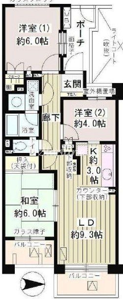 大森パーク・ホームズ　ベイサイドコートの物件間取画像