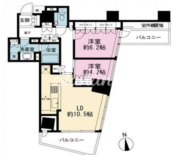 ザ・パークハウス西麻布レジデンスの物件間取画像