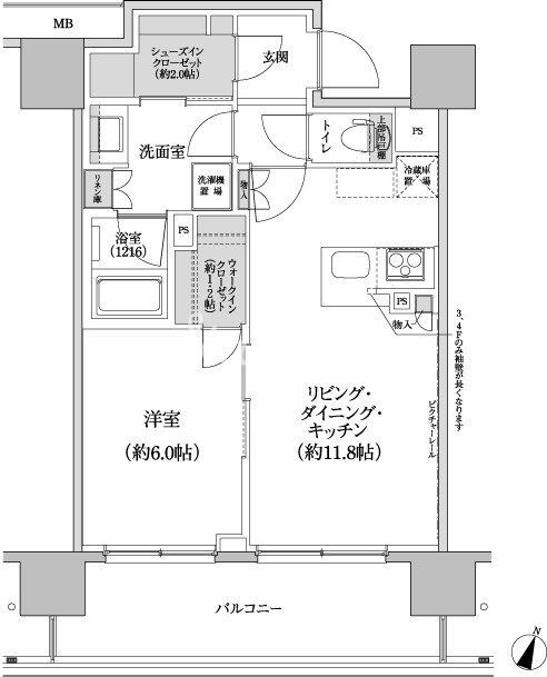 パークハビオ渋谷本町レジデンスの物件間取画像