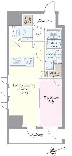 ジェイピーノイエ上野稲荷町（JP noie 上野稲荷町）の物件間取画像