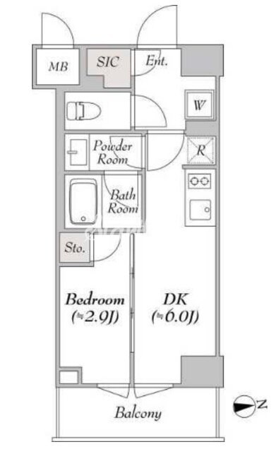 ミリアレジデンス両国　の物件間取画像