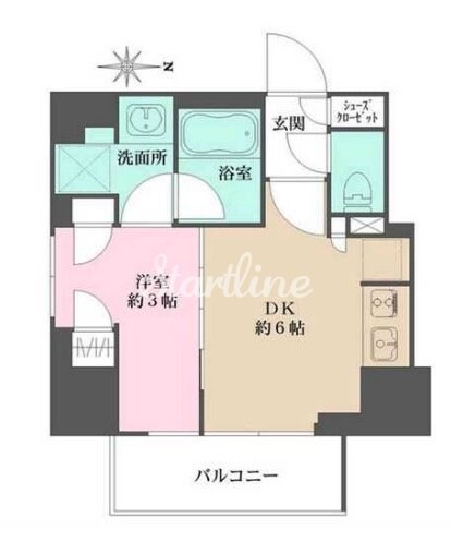 プライムアーバン西日暮里フロントの物件間取画像