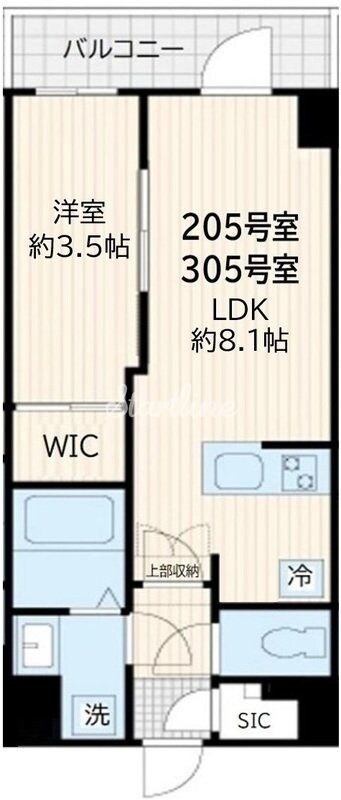 アルカンシエル新宿大京町の物件間取画像