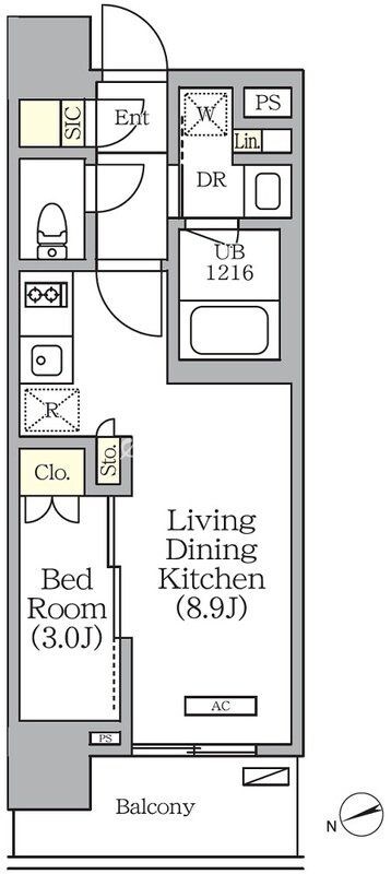 グランエール西日暮里の物件間取画像