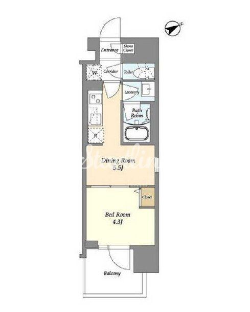 グランカーサ町屋IIの物件間取画像