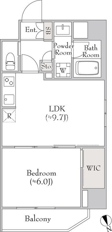 ルミークアン北上野の物件間取画像