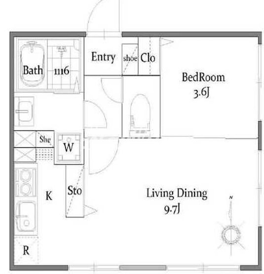 アスター日暮里（aster日暮里）の物件間取画像