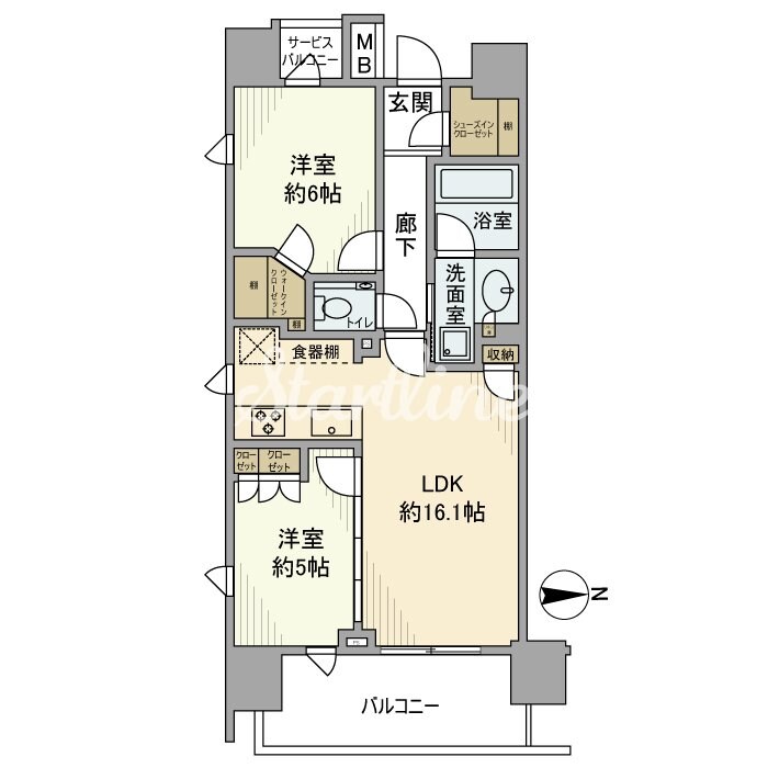 パークホームズ浅草六丁目の物件間取画像