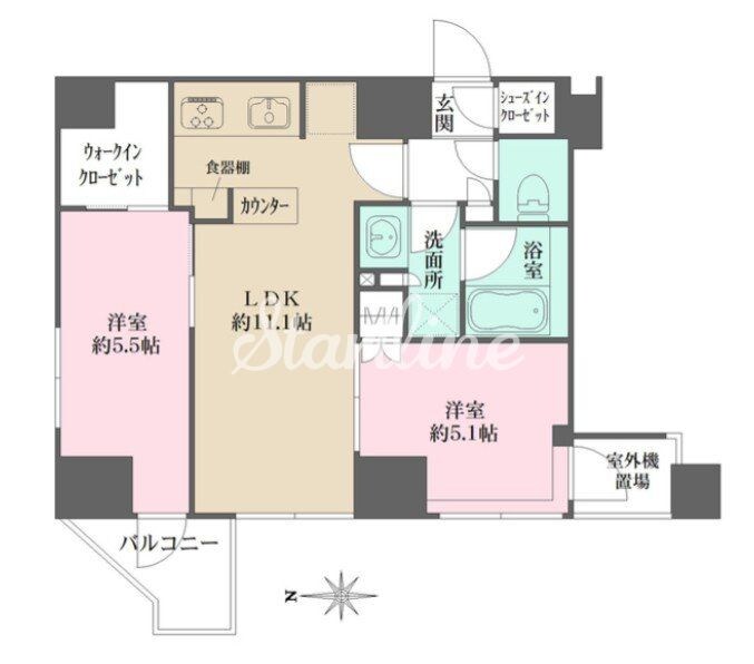 プライムアーバン西日暮里フロントの物件間取画像