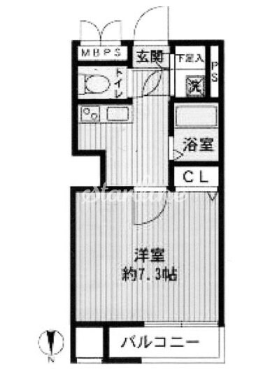 アクアスイート日暮里の物件間取画像