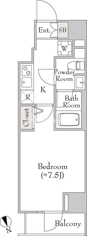ルミークアン北上野の物件間取画像