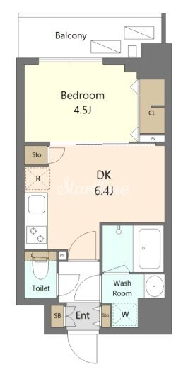 S-RESIDENCE新宿早稲田avelisの物件間取画像