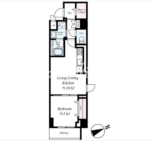 ヴェルデ若葉の物件間取画像