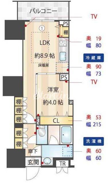 ズーム信濃町の物件間取画像