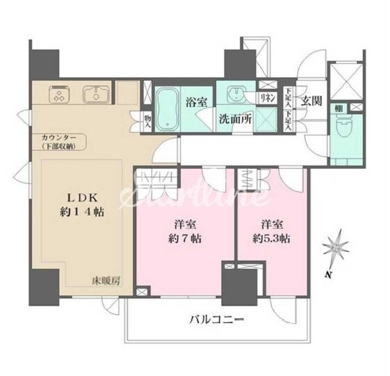 パークハウス平河町の物件間取画像