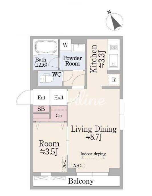スクエア市谷河田町ヒルサイド（SQUARE市谷河田町hillの物件間取画像
