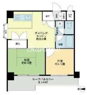 ライオンズマンション鉄砲洲第３の物件間取画像