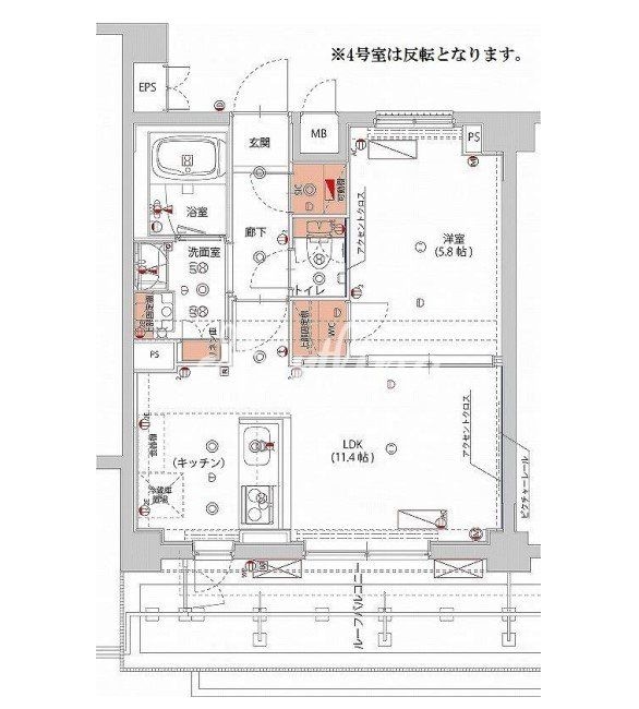 ハーモニーレジデンス神楽坂ヒルズsecondの物件間取画像