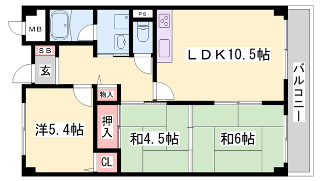 明石駅 徒歩3分 5階の物件間取画像