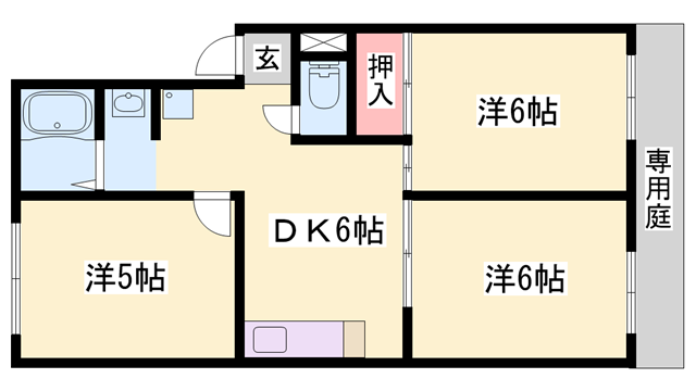 魚住駅 徒歩13分 1階の物件間取画像