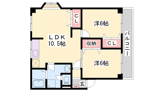 西明石駅 徒歩12分 2階の物件間取画像