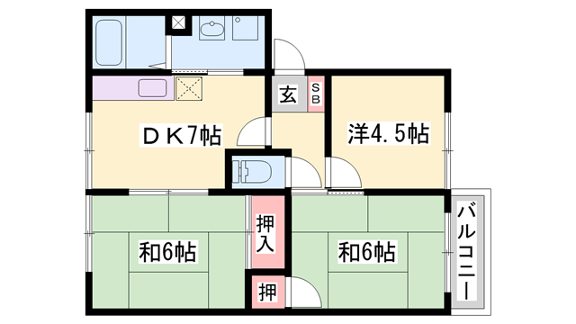 カーサ・AⅡの物件間取画像