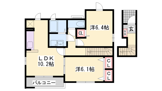 ルミエール魚住の物件間取画像