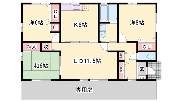 梅田様戸建の物件間取画像