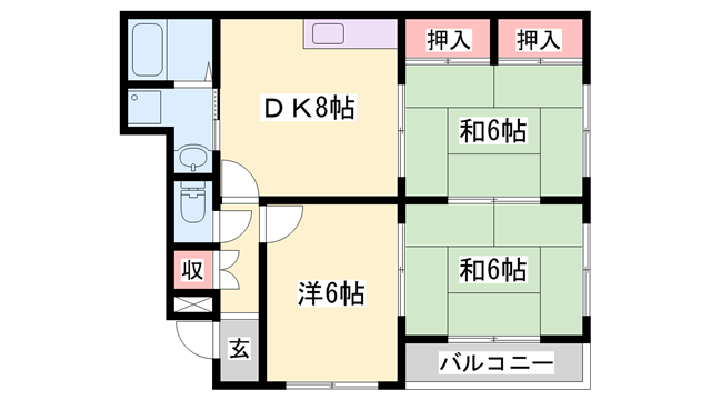 大久保駅 バス15分  北場下車：停歩5分 1階の物件間取画像