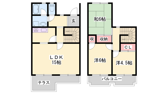 西明石駅 バス8分  中野東口下車：停歩2分 1階の物件間取画像