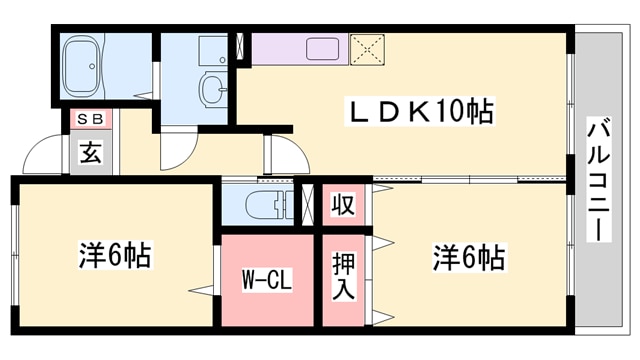 シーサイドパークⅡの物件間取画像