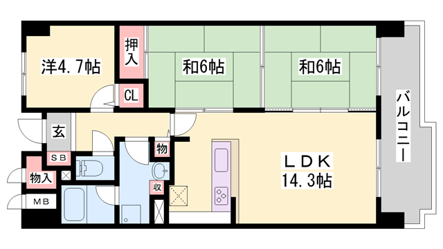 伊川谷駅 バス8分  池上2丁目下車：停歩1分 9階の物件間取画像