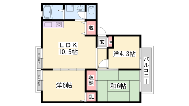 大久保駅 バス13分  竜が岡４丁目下車：停歩4分 2階の物件間取画像