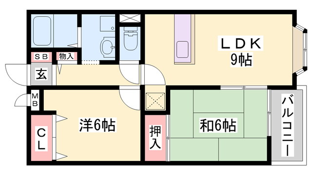 播磨町駅 徒歩14分 1階の物件間取画像