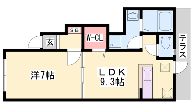 林崎松江海岸駅 徒歩4分 1階の物件間取画像