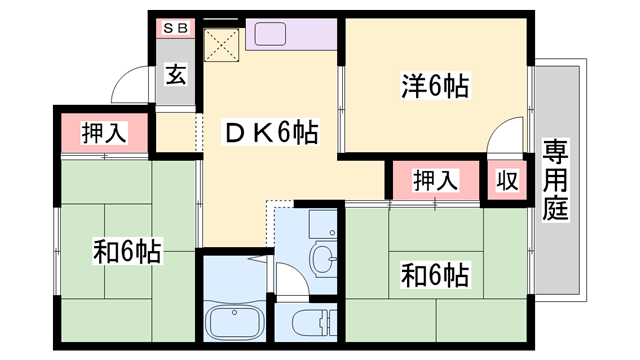 セジュール池上の物件間取画像