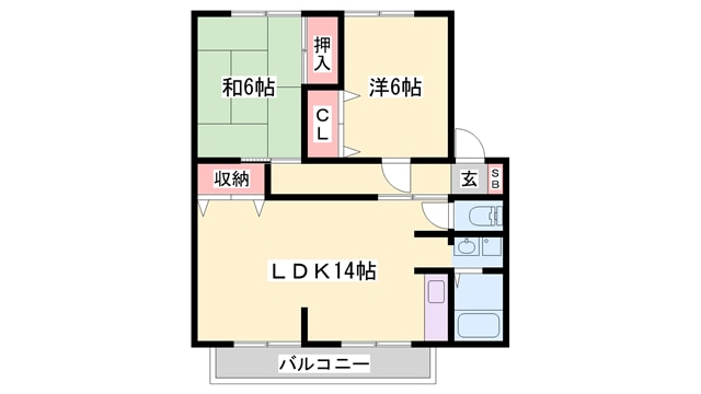 ハイツ王塚の物件間取画像