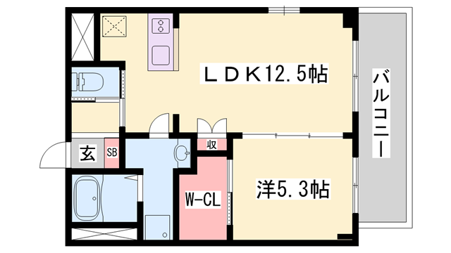 林崎松江海岸駅 徒歩8分 1階の物件間取画像