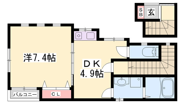 西明石駅 徒歩7分 2階の物件間取画像